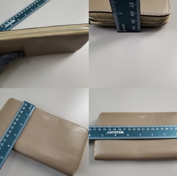 CELINE Beautiful Large Zippy compact wallet Solid color - Picture 3 of 16